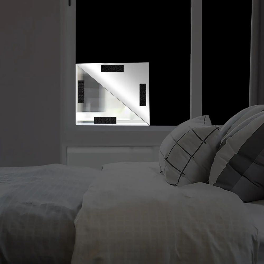 Static Cling Blackout Window Shade with Heat Reflection and Reusable Application