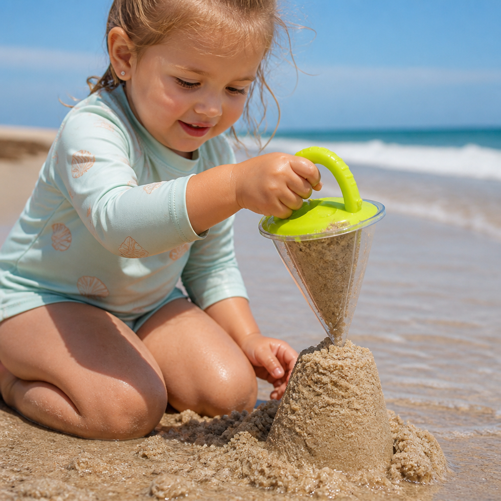 Kids Beach Sand Funnel Toy for Drawing and Pouring Play