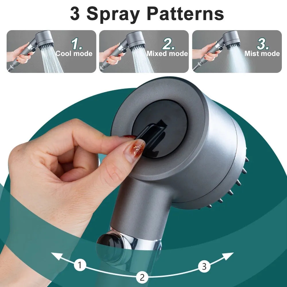 High Pressure Showerhead with 9-Layer Filter and Pause Button