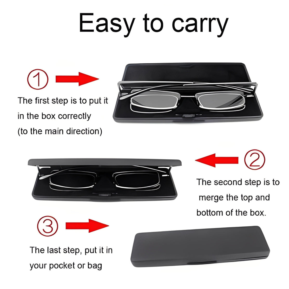Lightweight Folding Reading Glasses with Compact Design