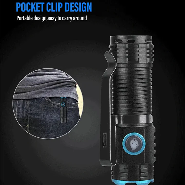 Rechargeable LED Flashlight with Magnetic Base