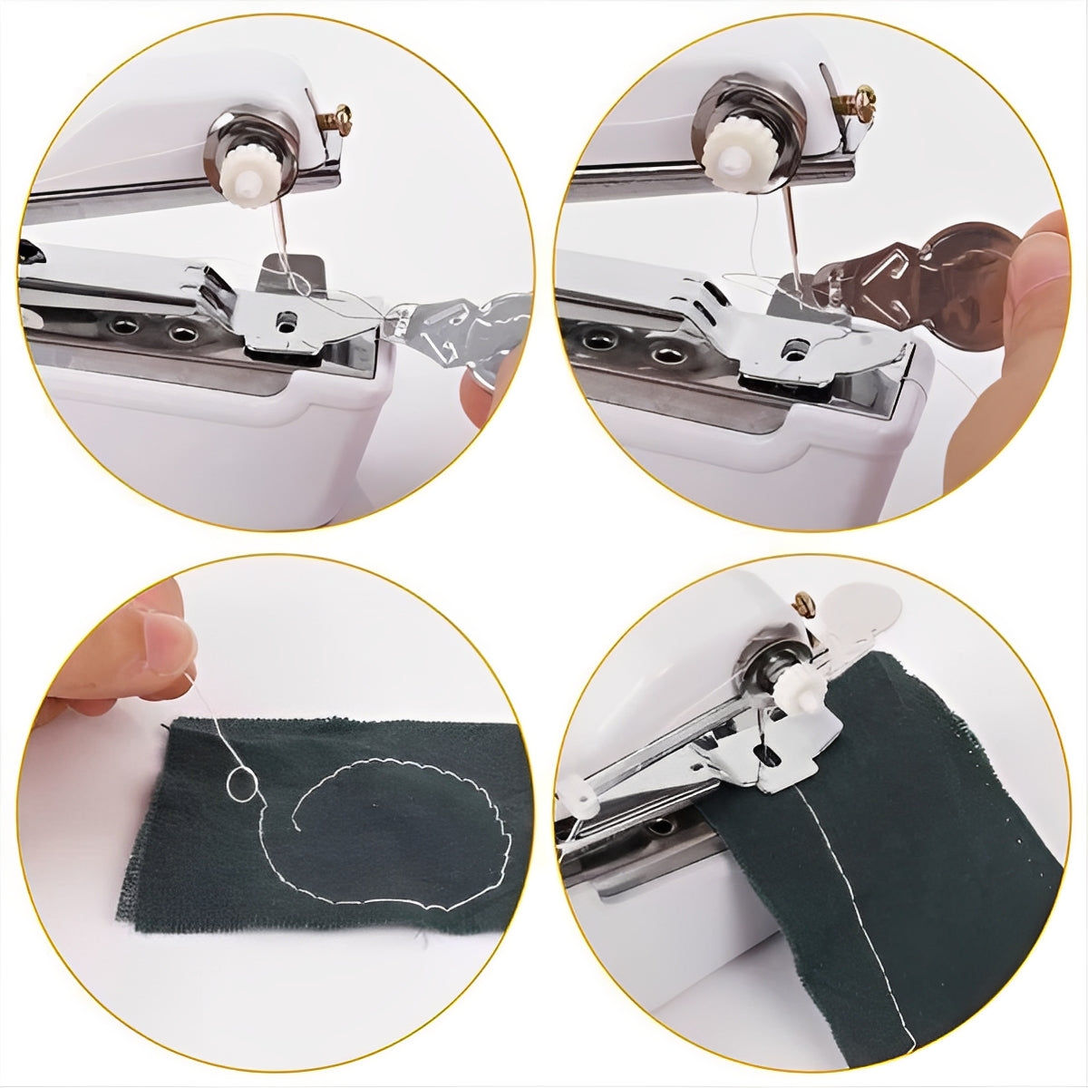 Battery Operated Handheld Sewing Machine for Light Fabrics