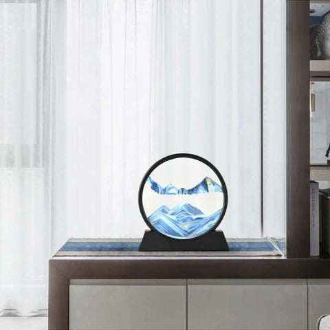 Dynamic Sea Sand Art with Moving Sand Design