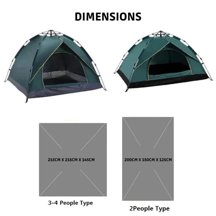 Instant Pop Up Tent with Built In Frame Structure