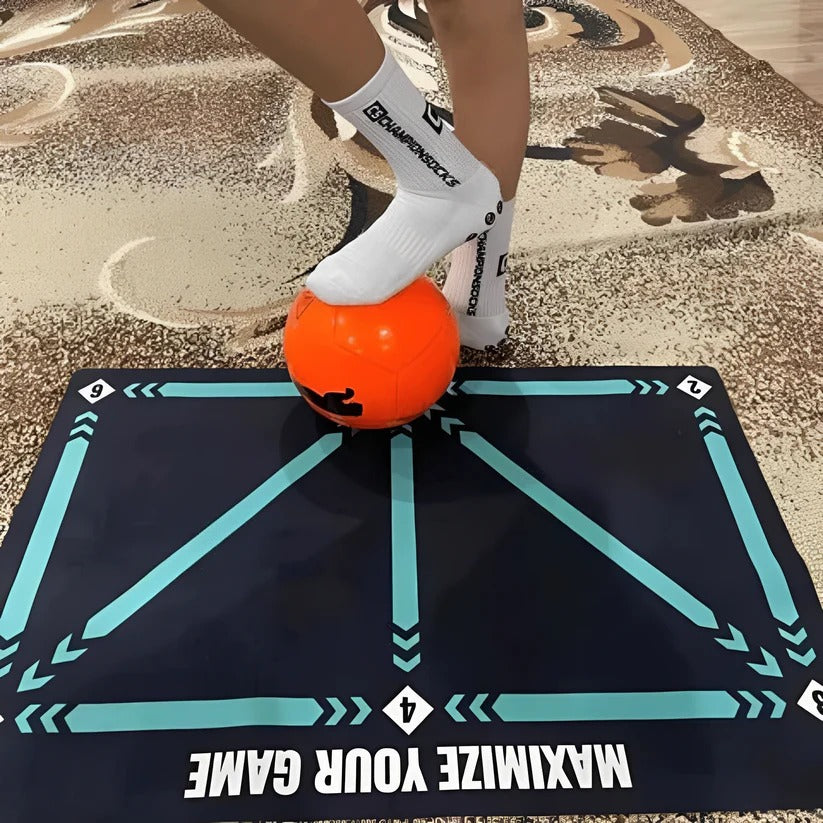Football Training Mat with Interactive Video Coaching System