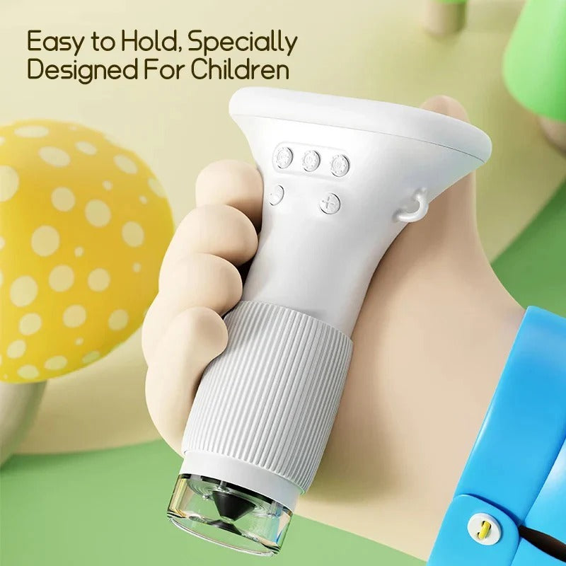 Portable 1000X Handheld Microscope for Kids Nature and STEM Learning Use
