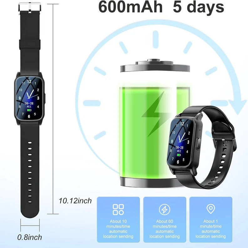 GPS Smart Watch with 4G Calling and Location Tracking Support