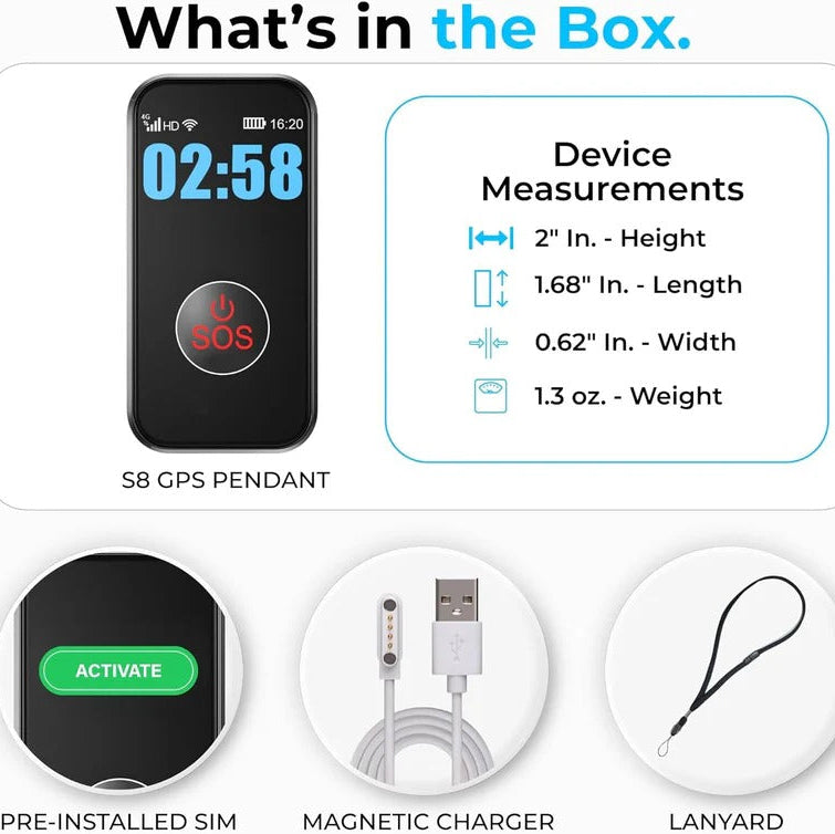 Waterproof GPS Wearable with Two Way Calling and Alert Button Support