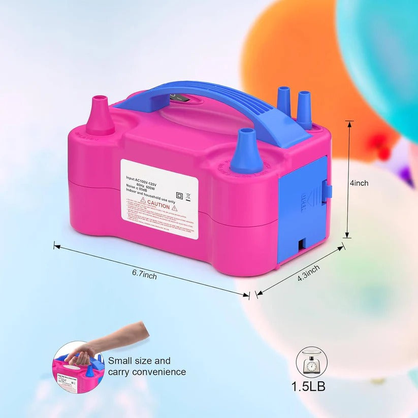 600W Dual Nozzle Electric Balloon Inflator Pump for Party Decorations