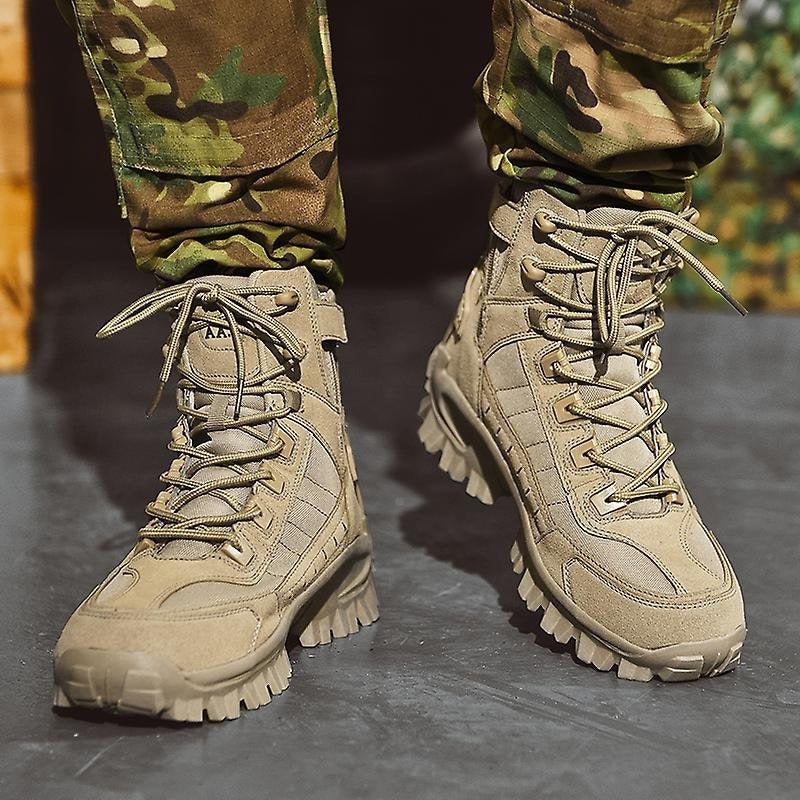 Insulated Ankle Boots with Lace Closure and Tactical Sole for Winter