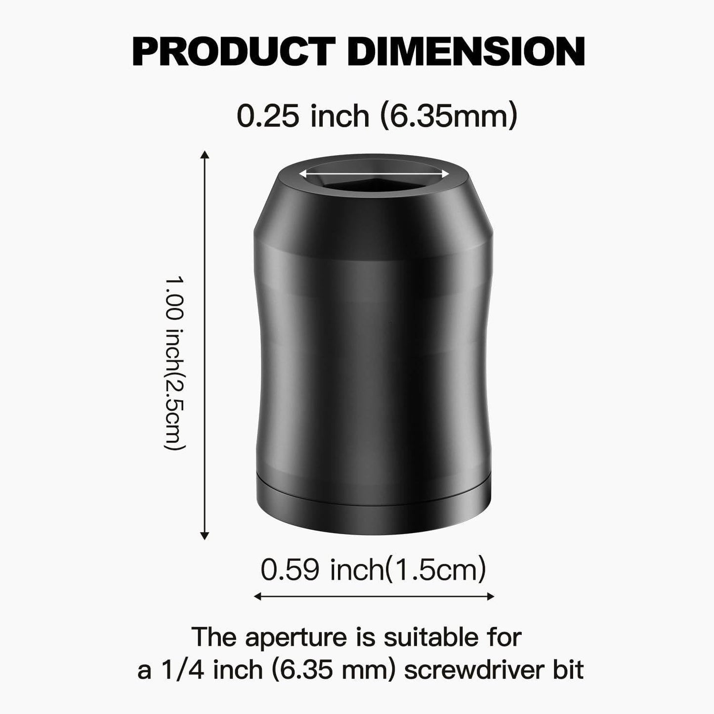 Magnetic Bit Holder with Dual Magnet Grip and Adjustable Ring, 2 Pack