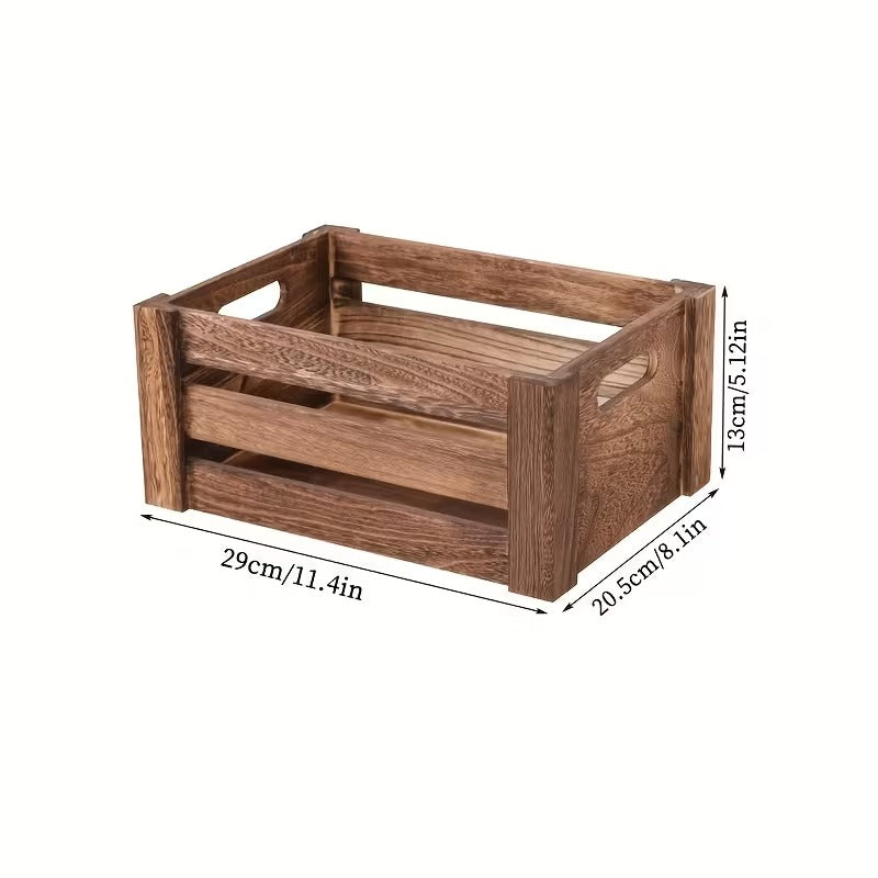 Stackable Farmhouse Wooden Crate Set for Home Storage and Décor
