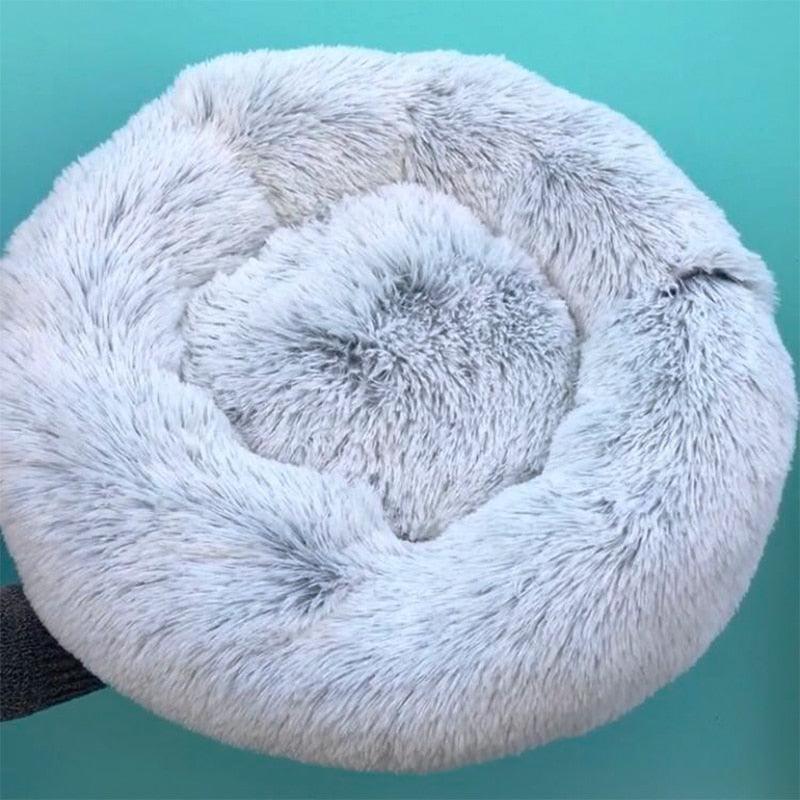 Bolster Rim Fluffy Sleeping Cushion for Pets with Detachable Machine Safe Fabric