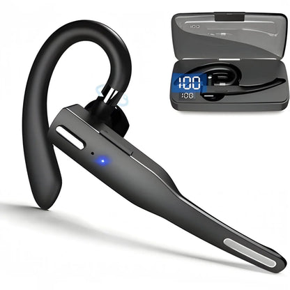 Bluetooth 5.1 Over Ear Driver Headset with Two Microphones and Boom Arm for Calls