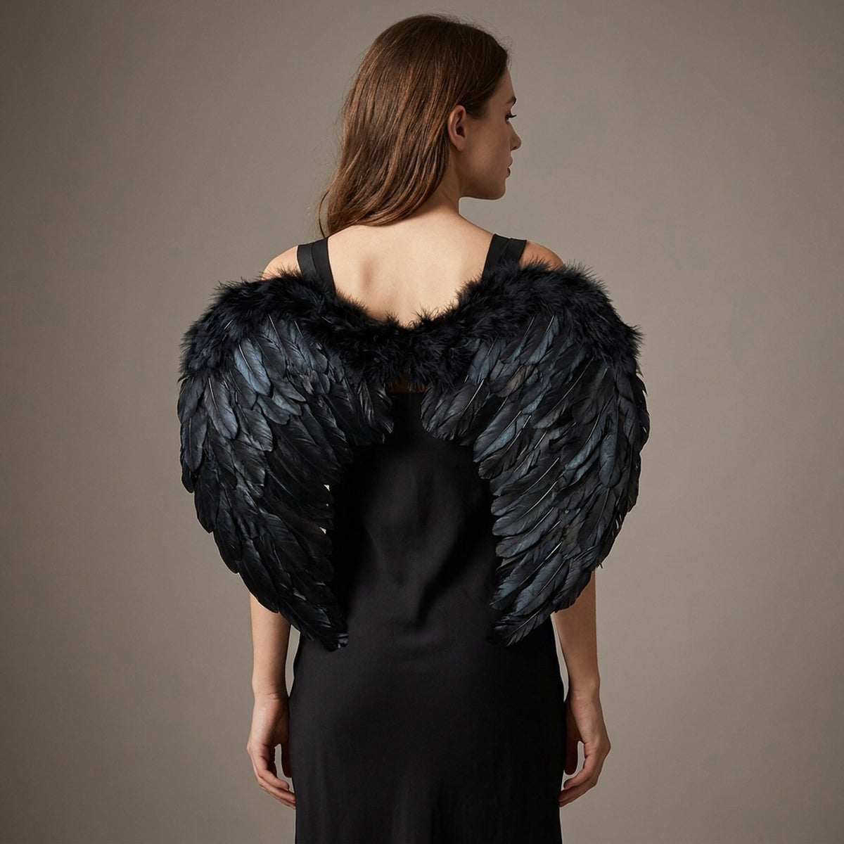 Layered Feather Angel Wings with Elastic Straps in Four Colors and Six Widths