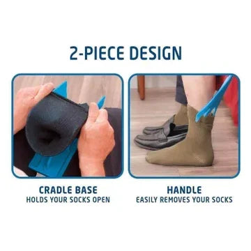 Stocking Donning and Removal Tool Set for Limited Mobility with Long Handle