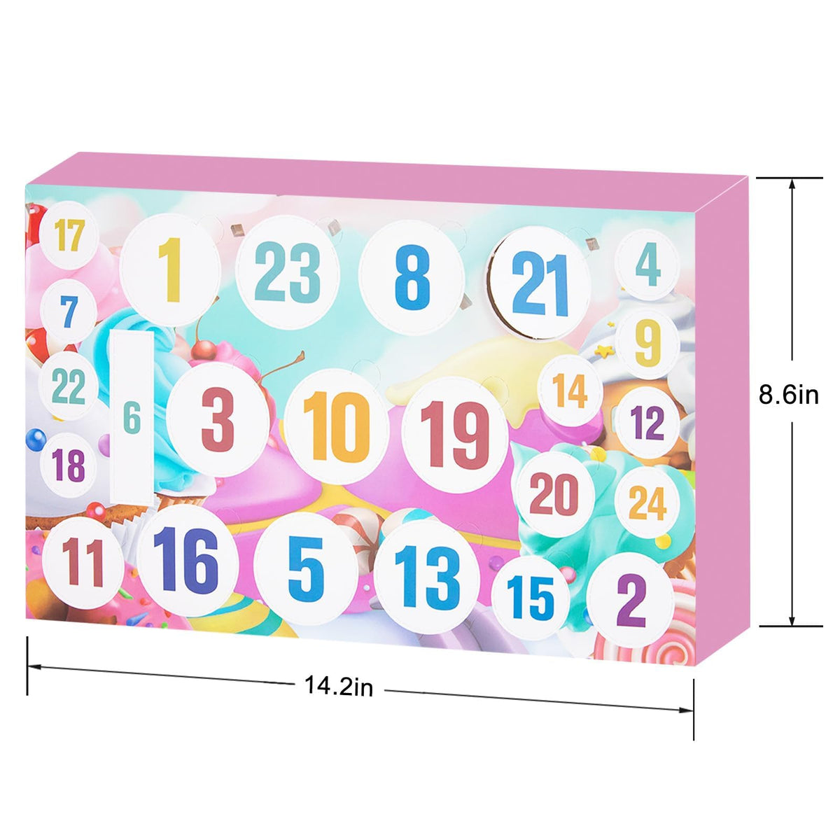 Pink Holiday Slime Box with 10 Scented Pots, 5 Mix Ins and 16 Charms Behind 24 Numbered Windows