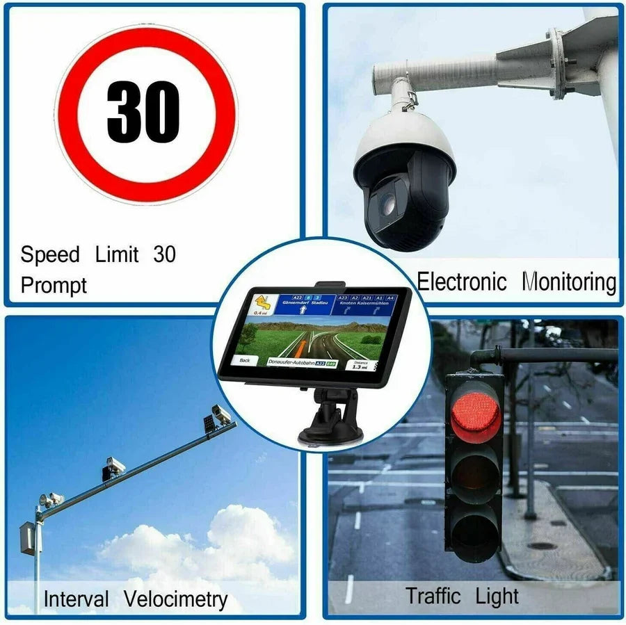 Dashboard Sat Nav Device with 7 Inch Touchscreen, Preloaded Maps and Lifetime Updates