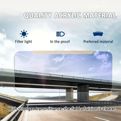 Clip On Tinted Windshield Shade for Drivers with Adjustable Panel