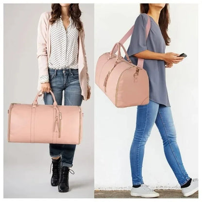 Foldable Suit Cover Travel Case with Inner Storage Compartments and Carry Strap