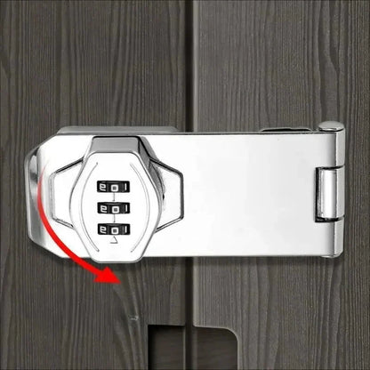 Keyless Cupboard Drawer Latch with Resettable 3 Number Code, Adhesive Mount