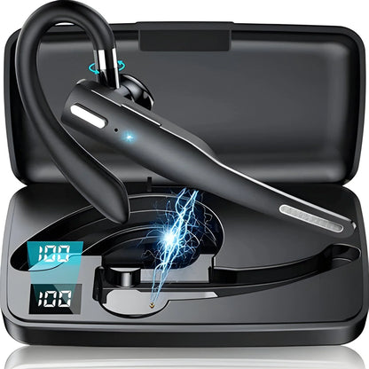 Bluetooth 5.1 Over Ear Driver Headset with Two Microphones and Boom Arm for Calls