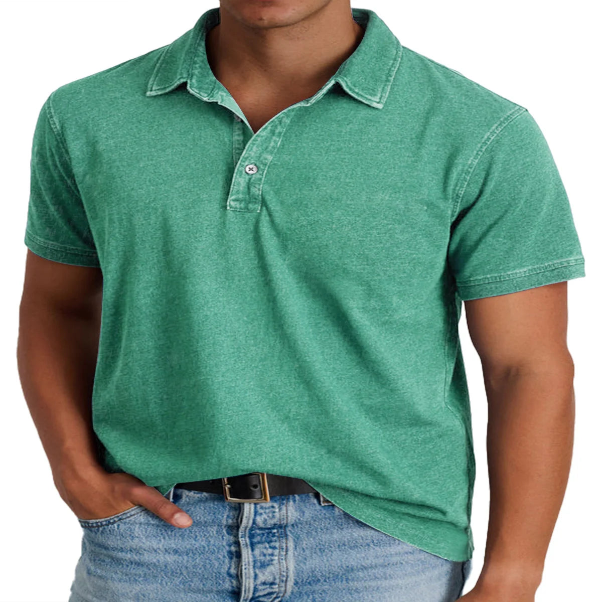 Mens Loose Fit Collared Casual Shirt with Washed Finish, Choice of 10 Colours