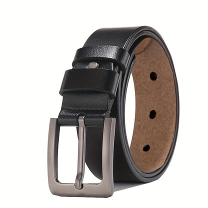 Genuine Leather Waist Strap with Single Prong Buckle, Available in Black and Brown