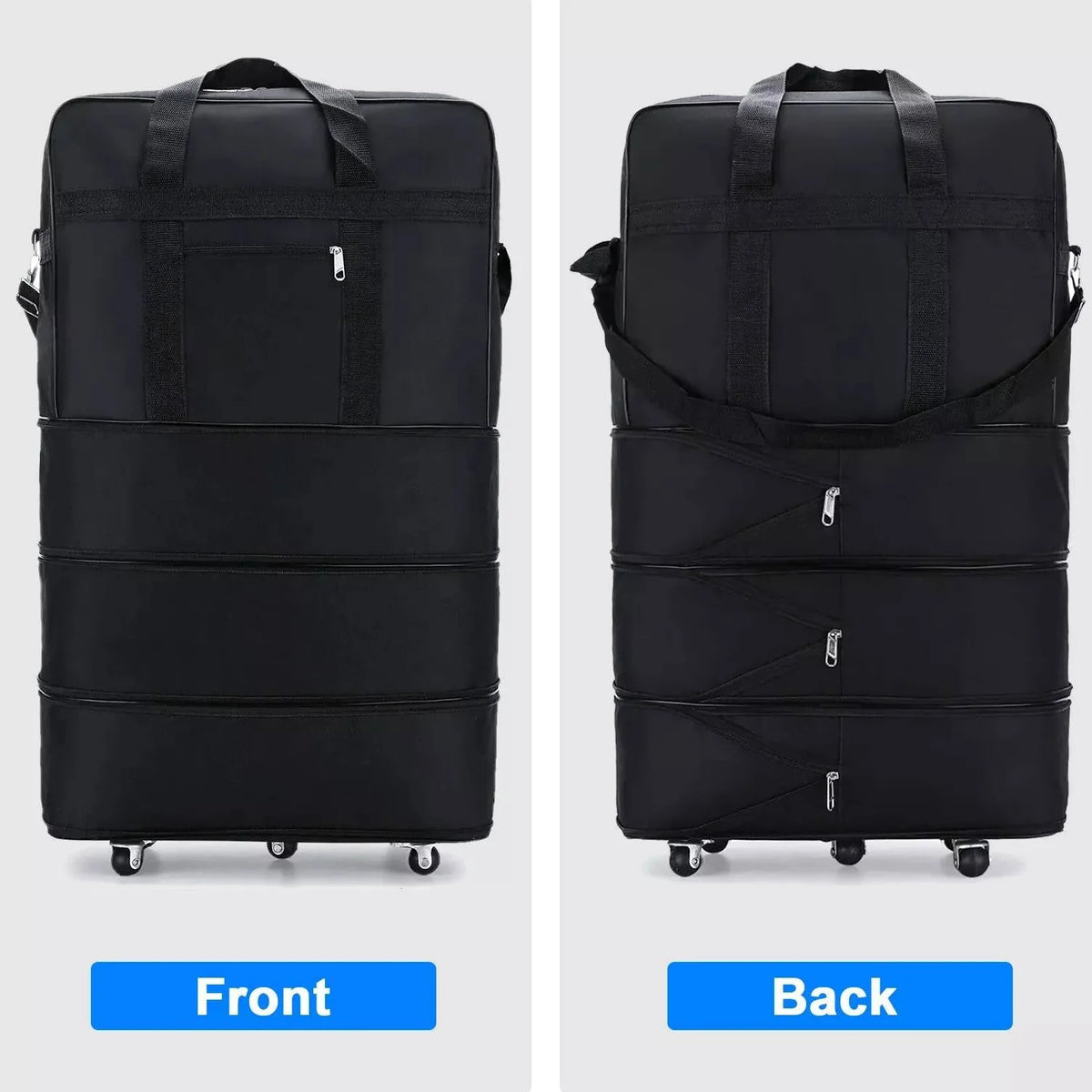 Extra Large Wheeled Travel Holdall, 42 Inch with Expandable Compartments and Spinner Wheels