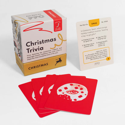 Christmas Trivia Deck with Quirky Holiday Questions for Family Dinners and Office Parties