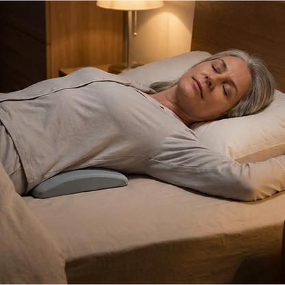 Memory Foam Lumbar Pillow with Tapered Edges and Soft Knit Cover, 23.6in Width