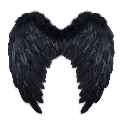 Layered Feather Angel Wings with Elastic Straps in Four Colors and Six Widths