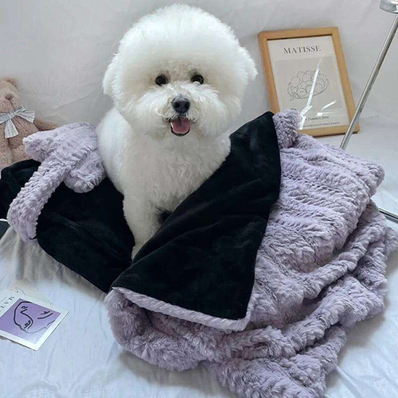 Fluffy Dog and Cat Cushion Bed with Detachable Cover and Bonus Pillow