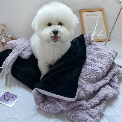 Fluffy Dog and Cat Cushion Bed with Detachable Cover and Bonus Pillow