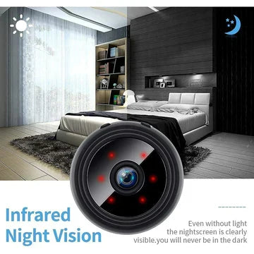 Compact WiFi Security Camera with Magnetic Mount, Video and Audio Capable