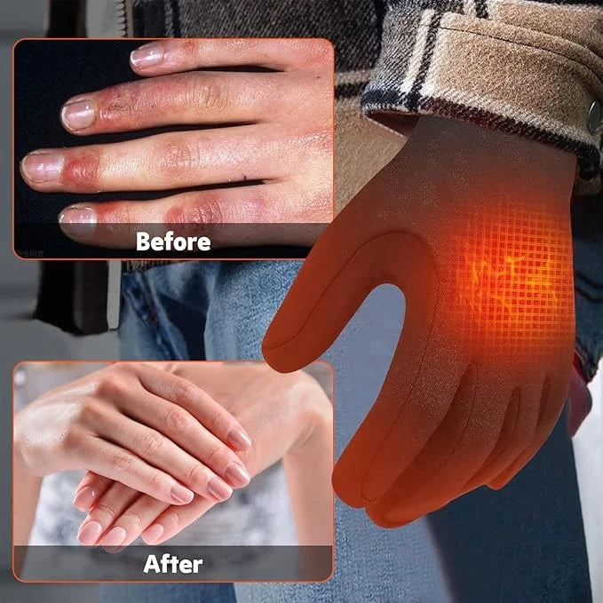 Slim Fit Battery Powered Inner Gloves with Three Heat Levels and Touchscreen Tips