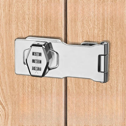 Keyless Cupboard Drawer Latch with Resettable 3 Number Code, Adhesive Mount
