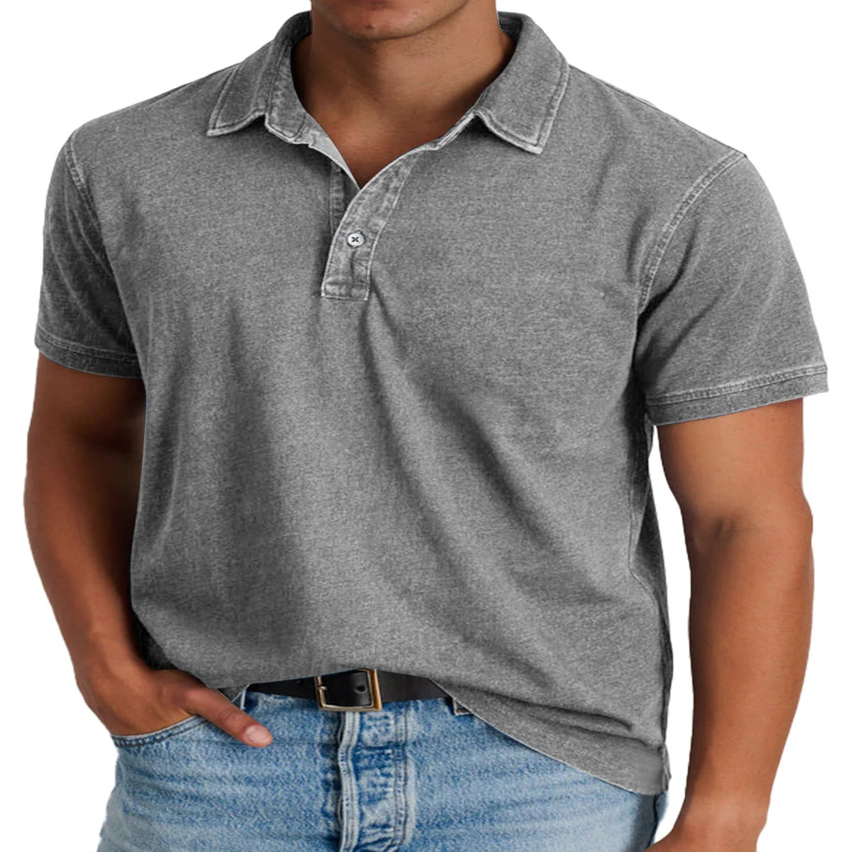 Mens Loose Fit Collared Casual Shirt with Washed Finish, Choice of 10 Colours