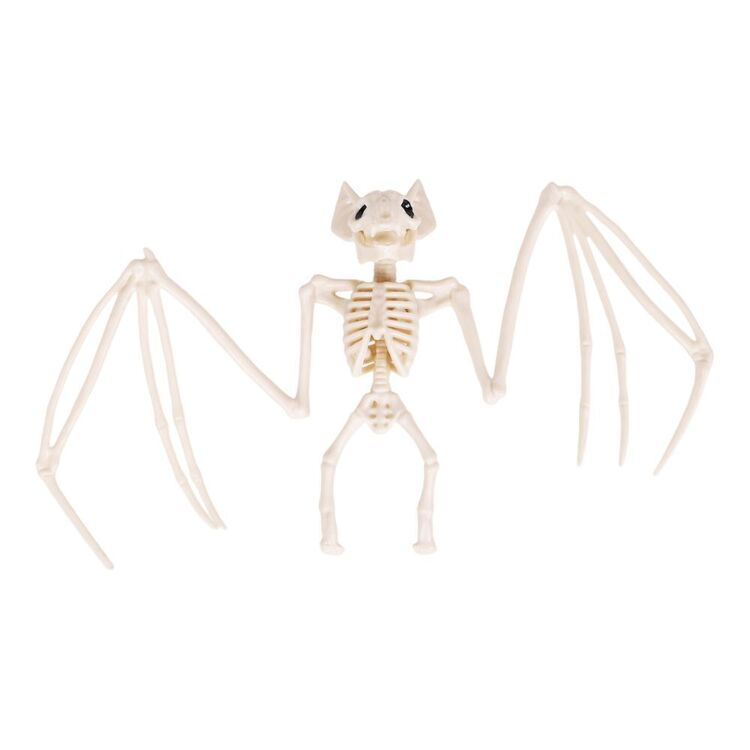 Halloween Bat Skeleton with Open Wings in Natural Color for Mantels and Branch Scenes