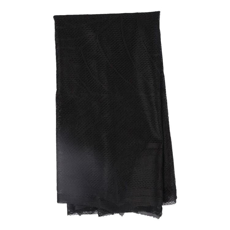 Spider Web Mesh Table Topper in Black for Halloween Snack Tables and Party Spreads