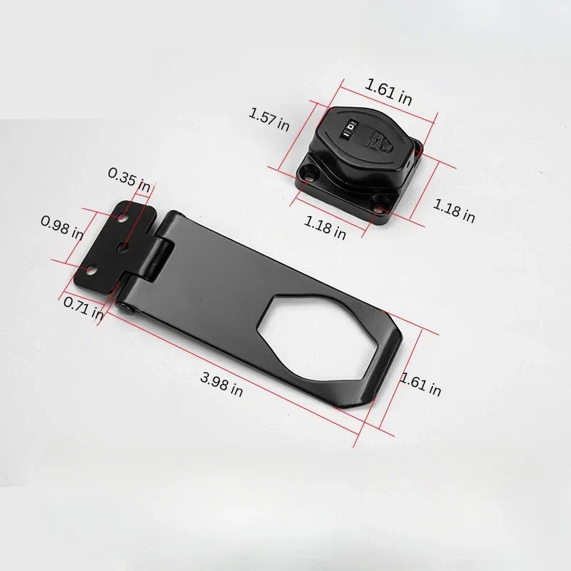 Keyless Cupboard Drawer Latch with Resettable 3 Number Code, Adhesive Mount