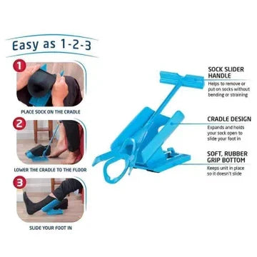 Stocking Donning and Removal Tool Set for Limited Mobility with Long Handle