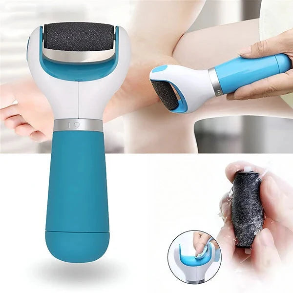 USB Powered Dead Skin Grinder for Feet with Replaceable Roller Heads and Two Speeds
