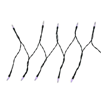 Purple Halloween Fairy Lights on Black Wire for Haunted Bedrooms and Party Walls
