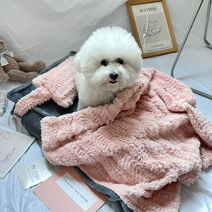 Fluffy Dog and Cat Cushion Bed with Detachable Cover and Bonus Pillow