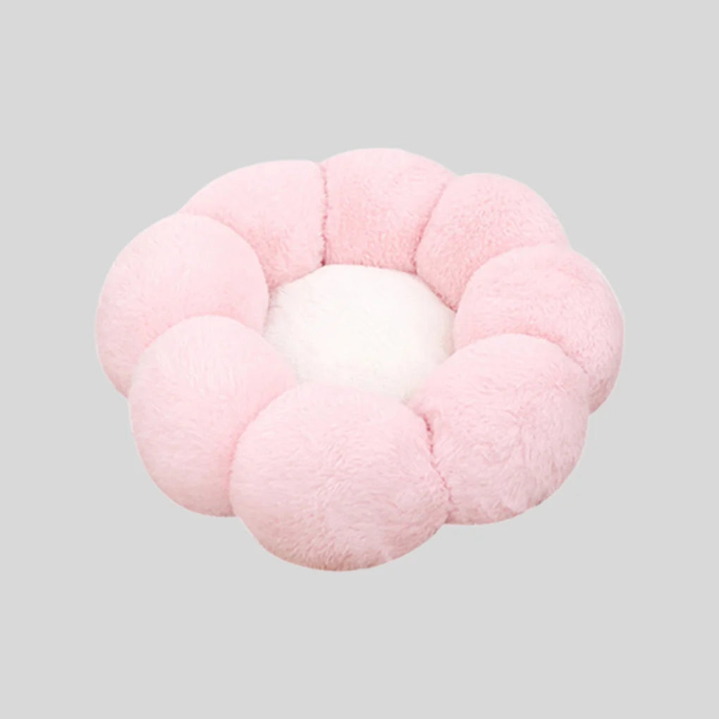 Blossom Shaped Cushion Bed for Cats and Small Dogs with Padded Edge