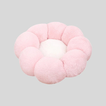 Blossom Shaped Cushion Bed for Cats and Small Dogs with Padded Edge