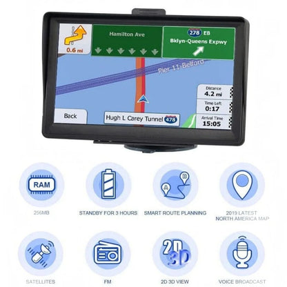 Dashboard Sat Nav Device with 7 Inch Touchscreen, Preloaded Maps and Lifetime Updates