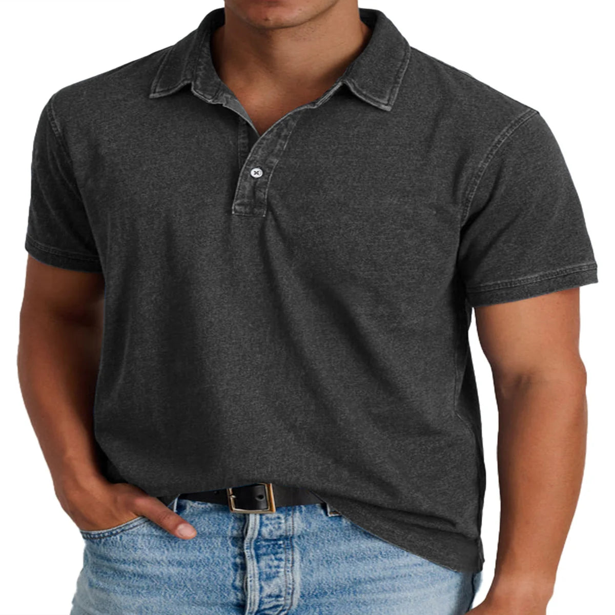 Mens Loose Fit Collared Casual Shirt with Washed Finish, Choice of 10 Colours