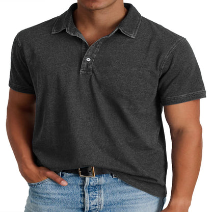 Mens Loose Fit Collared Casual Shirt with Washed Finish, Choice of 10 Colours